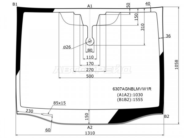Стекло лобовое (Датчик дождя / Молдинг) Opel Zafira 05-14