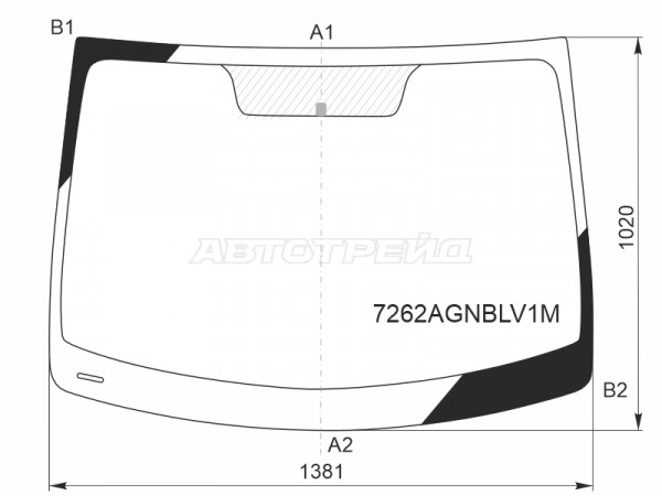 Стекло лобовое Renault Clio 05-11