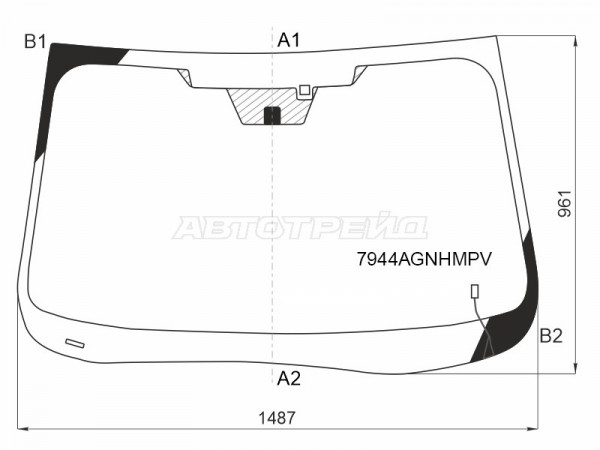 Стекло лобовое (Обогрев щеток / Две камеры / Датчик дождя) Subaru Forester 18-21