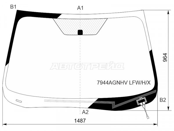 Стекло лобовое (Обогрев щеток) Subaru Forester 18-21