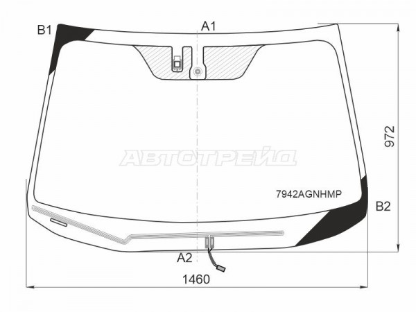 Стекло лобовое (Обогрев щеток / Датчик дождя / Молдинг) Subaru Legacy 17-19  / Outback 14-21