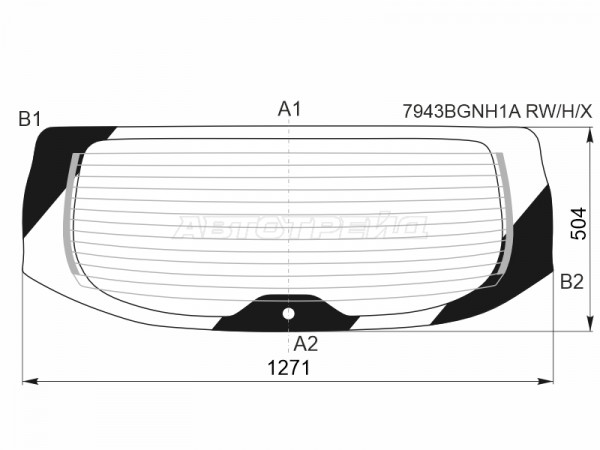 Стекло заднее (Цвет зеленый / Обогрев) Subaru XV 17-21
