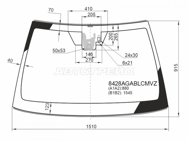 Стекло лобовое (Камера / Датчик дождя / Молдинг) Toyota Camry (XV70) 17-22  / Camry UAE /USA 17-20