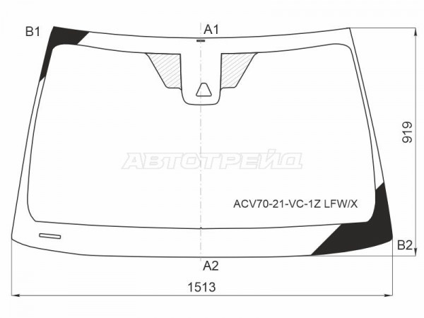 Стекло лобовое (Камера) Toyota Camry UAE /USA 20-24