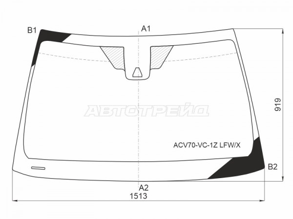 Стекло лобовое (Камера) Toyota Camry Europe /Russia (XV70) 17-21  / Camry UAE /USA 17-20