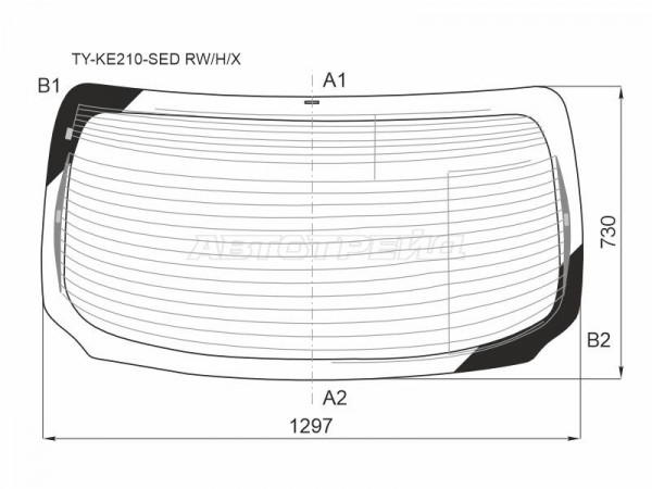 Стекло заднее (Цвет зеленый / Обогрев / Антенна / 4D SED) Toyota Corolla (E210) 18-  / Corolla USA 18-