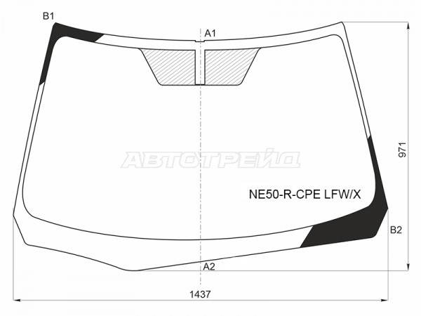 Стекло лобовое Toyota Corolla Fielder (E160) 12-  / Corolla Axio (E160) 12-
