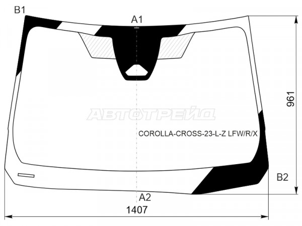Стекло лобовое (Большая камера) Toyota Corolla Cross 20-