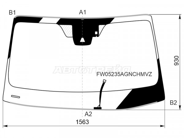 Стекло лобовое (Обогрев щеток / Камера / Датчик дождя / Молдинг) Toyota Highlander 19-