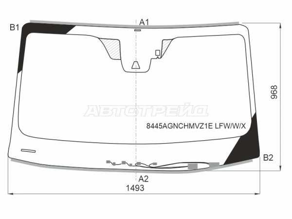 Стекло лобовое (Обогрев полный / Камера / Датчик дождя / Молдинг) Toyota Highlander 19-