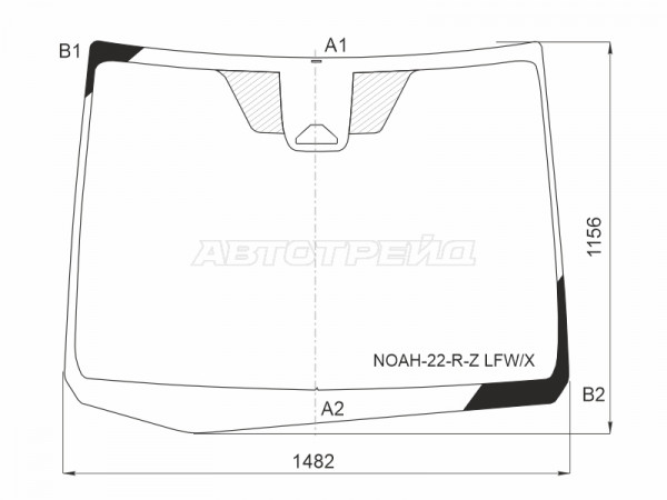 Стекло лобовое (Камера) Toyota Noah 22-  / Voxy 22-