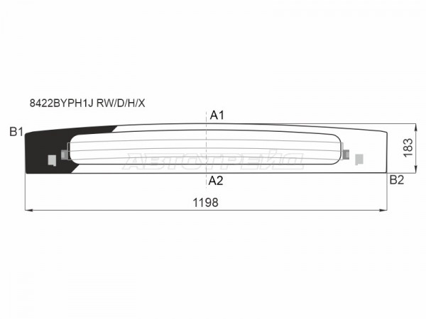 Стекло заднее (Затемненное / Обогрев / нижняя часть) Toyota Prius (ZVW50) 15-23