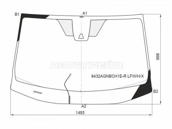 Стекло лобовое (Обогрев щеток / Камера) Toyota RAV4 (XA50) 18-
