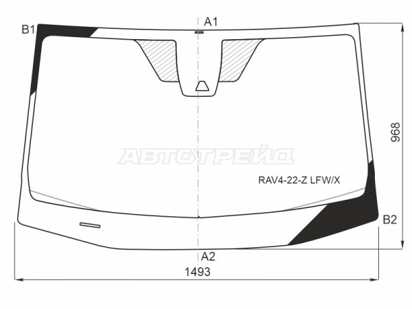 Стекло лобовое (Камера / Камера с 2022г.) Toyota RAV4 (XA50) 18-