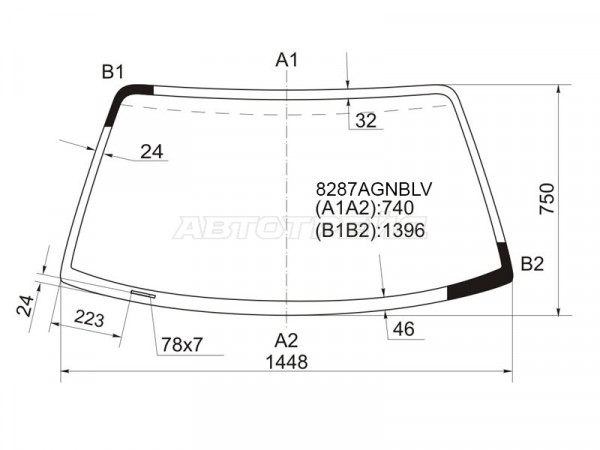 Стекло лобовое Toyota RAV4 (XA10) 94-00