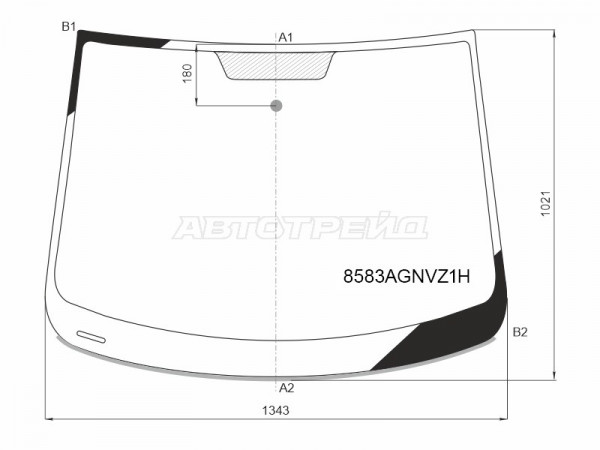 Стекло лобовое (Молдинг) Volkswagen Golf Plus 08-14