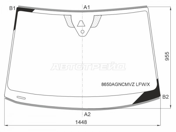 Стекло лобовое (Камера / Датчик дождя / Молдинг) Volkswagen Golf 19-24