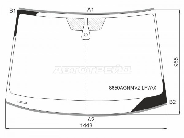 Стекло лобовое (Датчик дождя / Молдинг) Volkswagen Golf 19-24