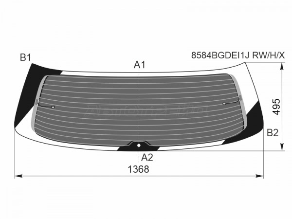 Стекло заднее (Затемненное / Обогрев) Volkswagen Passat 10-15