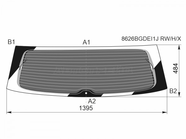 Стекло заднее (Затемненное / Обогрев / 5D WGN) Volkswagen Passat 14-