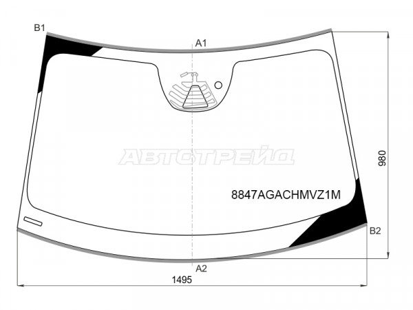 Стекло лобовое (Обогрев полный / Камера / Датчик дождя / Молдинг) Volvo XC40 17-22