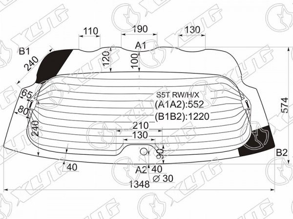Стекло заднее с обогревом HONDA CIVIC 3D HBK 01-05
