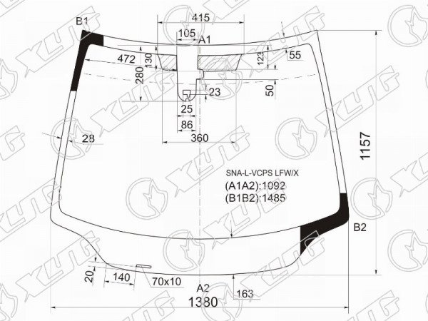 Стекло лобовое + дд HONDA CIVIC 3 /5D HBK 06-11