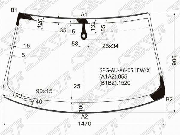 Стекло лобовое + дд AUDI A6 /S6 4D 04-11 /AUDI A6 /S6 ALLROAD 5D 05-11