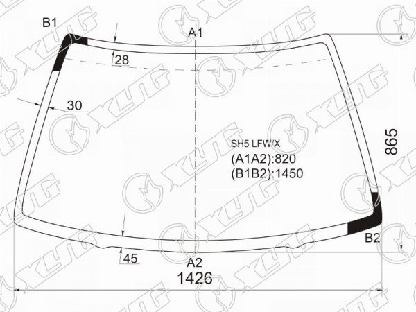 Стекло лобовое HONDA CIVIC SHUTLE 87-97