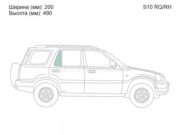 Стекло форточки (Сзади / Справа / Цвет зеленый) Honda CR-V 95-01