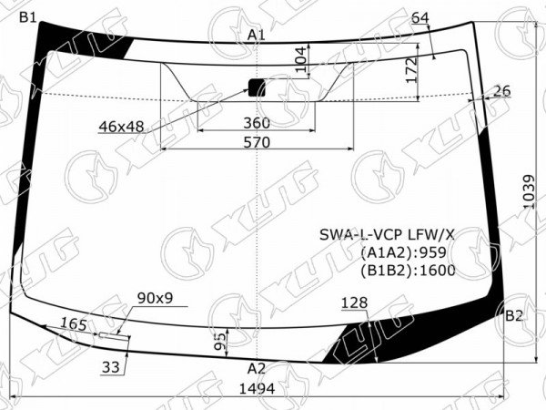 Стекло лобовое HONDA CR-V 06-12