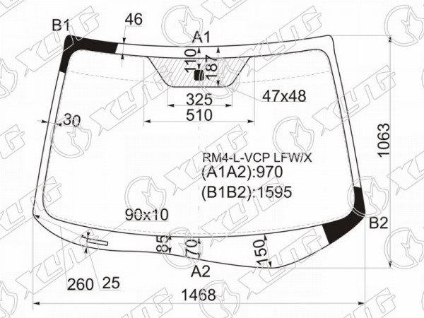 Стекло лобовое HONDA CR-V RM1 /RM4 12-17