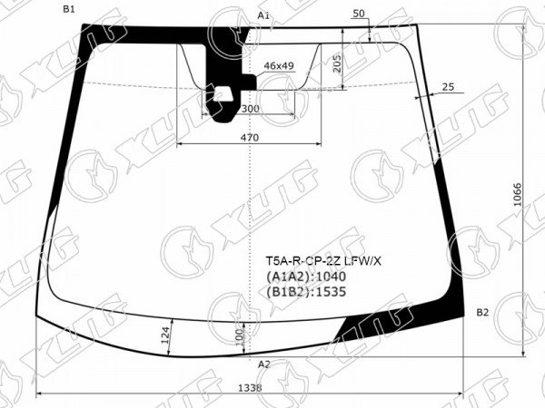 Стекло лобовое (Две камеры) Honda Fit 13-20  / Shuttle 15-22