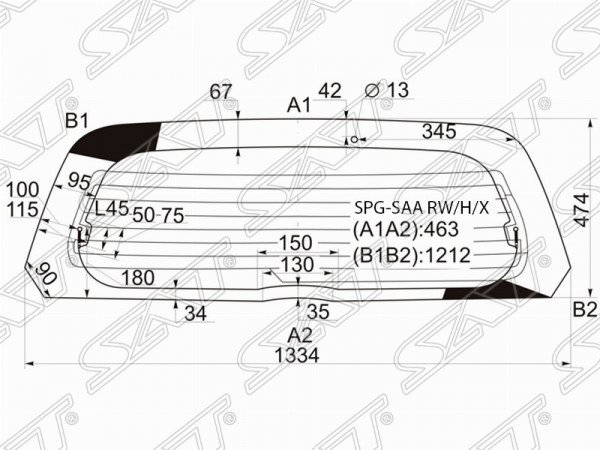 Стекло заднее с обогревом HONDA FIT /JAZZ 01-07