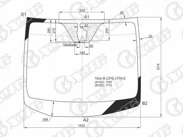 Стекло лобовое (Камера) Honda Stepwgn 15-21