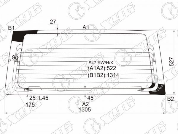 Стекло заднее с обогревом HONDA STEP WAGON 96-01