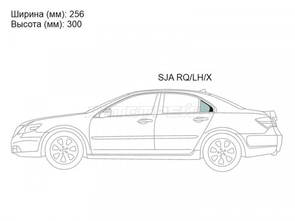 Стекло форточки (Сзади / Слева / Цвет зеленый) Acura RL 04-10  / Honda Legend 04-12