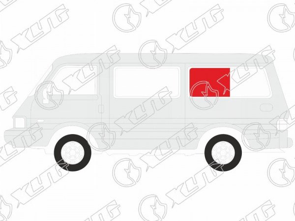 Стекло кузова среднее левое N3 HYUNDAI GRACE H100 94-04