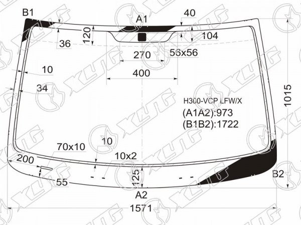 Стекло лобовое HYUNDAI H1-STAREX /GRAND STAREX /I800 07-