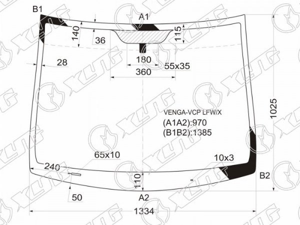 Стекло лобовое Hyundai ix20 10-19  / Kia Venga 10-17