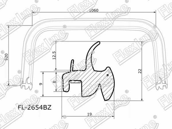 Молдинг лобового стекла HYUNDAI SANTA FE 06-12