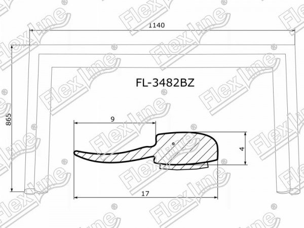 Молдинг лобового стекла HYUNDAI SOLARIS /KIA RIO 4 /5D 10-17