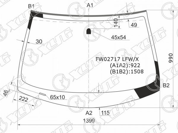 Стекло лобовое NISSAN SKYLINE 06-14 /INFINITI G35 /37 07-13