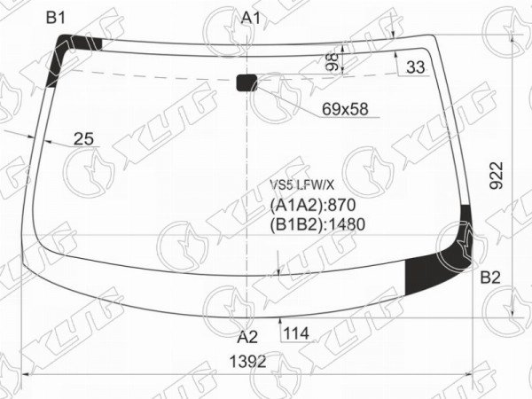 Стекло лобовое NISSAN SKYLINE /INFINITI G35 /37 4D 01-07