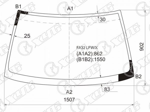 Стекло лобовое NISSAN CEFIRO A32 /MAXIMA 4 /5D 94-00