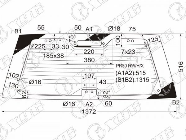 Стекло заднее с обогревом NISSAN TERRANO /PATHFINDER 95-04 /INFINITI QX4 97-04
