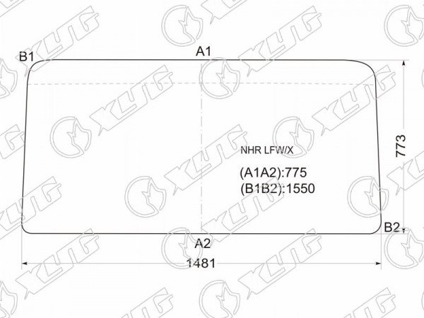 Стекло лобовое (стандартная кабина) Isuzu ELF NPR\NQR 84-93  / Ambertruck JL 24-