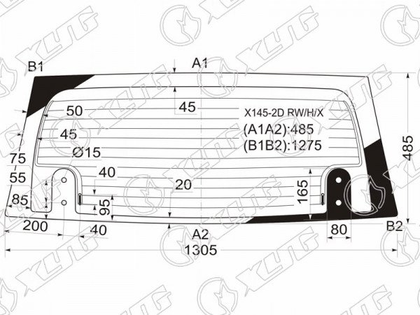 Стекло заднее с обогревом OPEL FRONTERA 3D 98-04