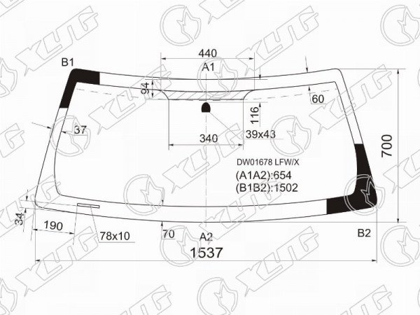 Стекло лобовое JEEP LIBERTY /JEEP CHEROKEE 02-07