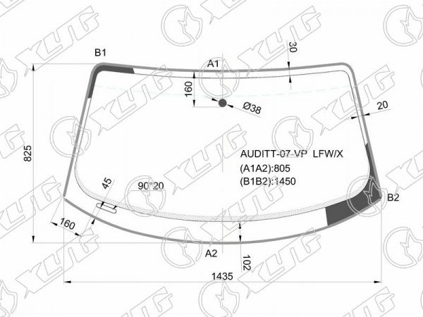Стекло лобовое AUDI TT 06-14